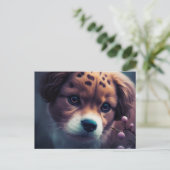 Chien Gepard Postkarte (Stehend Vorderseite)
