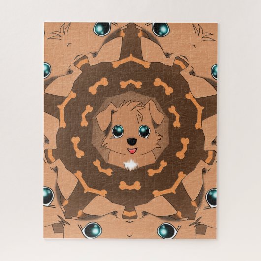 Chien kawaii puzzle (Vertikal)
