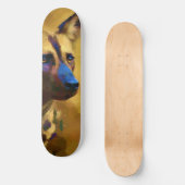 Chien Sauvage d'Afrique Skateboard (Vorderseite)