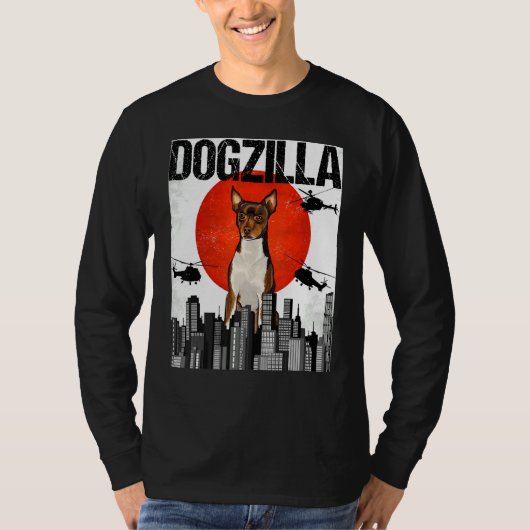 Chienzilla Dogzilla Japanese Fox Toy Terrier T-Shirt (Vorderseite)