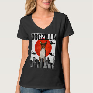 Chienzilla Dogzilla Japanese Fox Toy Terrier T-Shirt