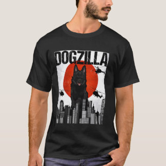 Chienzilla Dogzilla Japanisch Schipperke T-Shirt