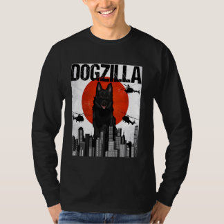 Chienzilla Dogzilla Japanisch Schipperke T-Shirt