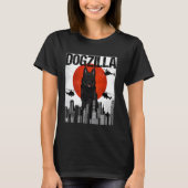 Chienzilla Dogzilla Japanisch Schipperke T-Shirt (Vorderseite)