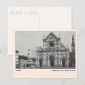 Chiesa di S Croce e Statua di Dante Florence Postkarte (Vorne/Hinten)