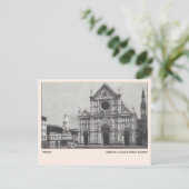 Chiesa di S Croce e Statua di Dante Florence Postkarte (Stehend Vorderseite)