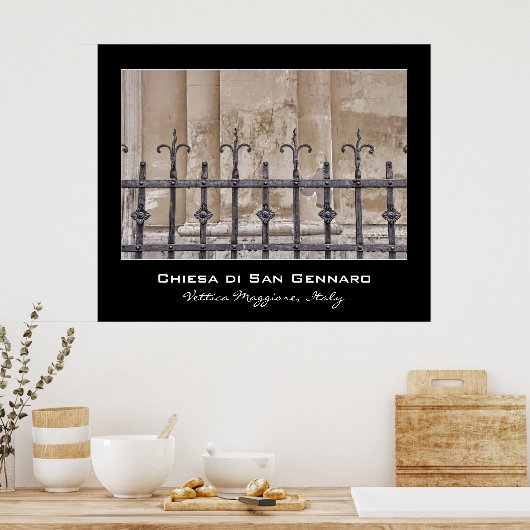 Chiesa di San Gennaro, Praiano, Amalfi Küste Poster (Küche)