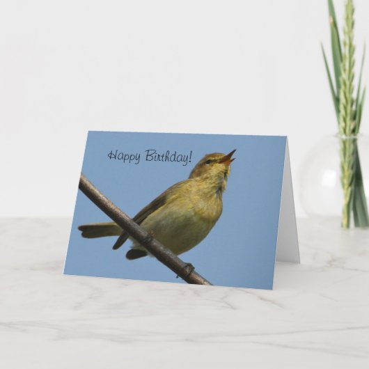 ChiffChaff Happy Birthday Card Karte (Vorderseite)