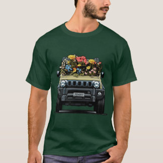 Chiffon Elfenbein Jimny Flower Power lustig T-Shirt