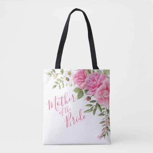 Chiffon Pink Roses Mutter der Braut Tasche (Vorderseite)