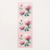Chiffon Pink Roses Yogamatte (Vorderseite)