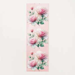 Chiffon Pink Roses Yogamatte