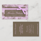 Chiffon- rosa Toile französische Visitenkarte (Vorne/Hinten)