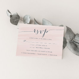 Chiffon RSVP Card mit Speisen | Blüte
