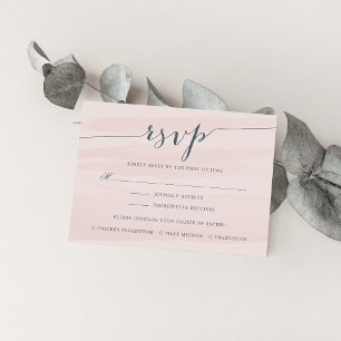 Chiffon RSVP Card mit Speisen Blüte