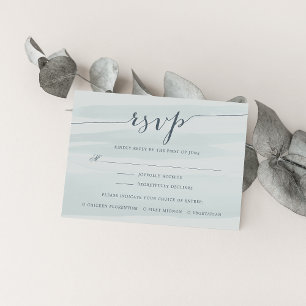 Chiffon RSVP Card mit Wahlmöglichkeit   Meer Karte