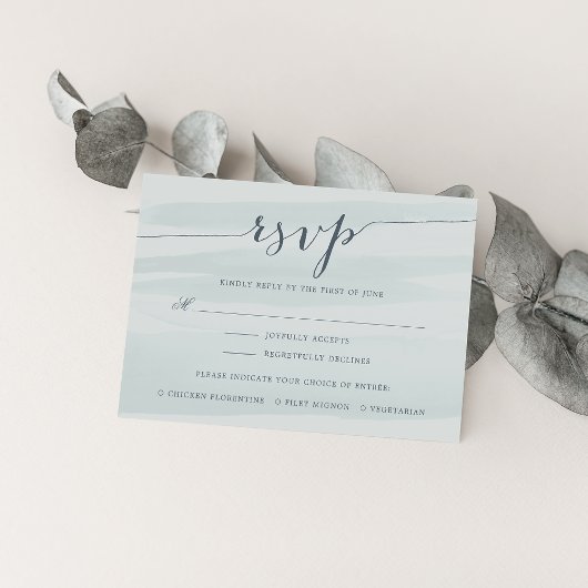 Chiffon RSVP Card mit Wahlmöglichkeit | Meer Karte