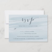 Chiffon RSVP Card mit Wahlmöglichkeit | Sky (Vorderseite)