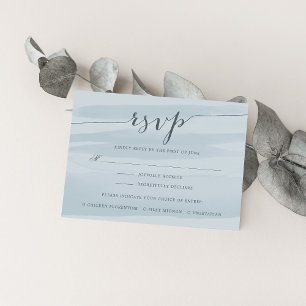 Chiffon RSVP Card mit Wahlmöglichkeit   Sky Karte