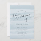 Chiffon Watercolor Einladung | Sky (Vorderseite)