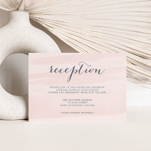 Chiffon Watercolor Empfangskarte   Rosé Begleitkarte