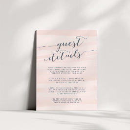 Chiffon Watercolor Guest Details Card | Blüte Begleitkarte