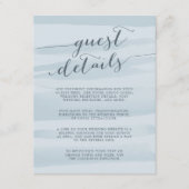 Chiffon Watercolor Guest Details Card | Sky Begleitkarte (Vorderseite)