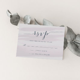Chiffon Watercolor RSVP-Karte | Gray Lilac RSVP Karte