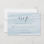 Chiffon Watercolor RSVP-Karte | Sky RSVP Karte (Vorderseite)
