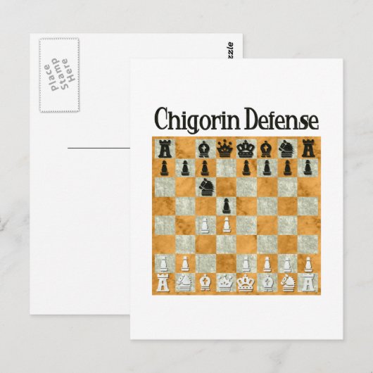 Chigorin Defense Postkarte (Vorne/Hinten)