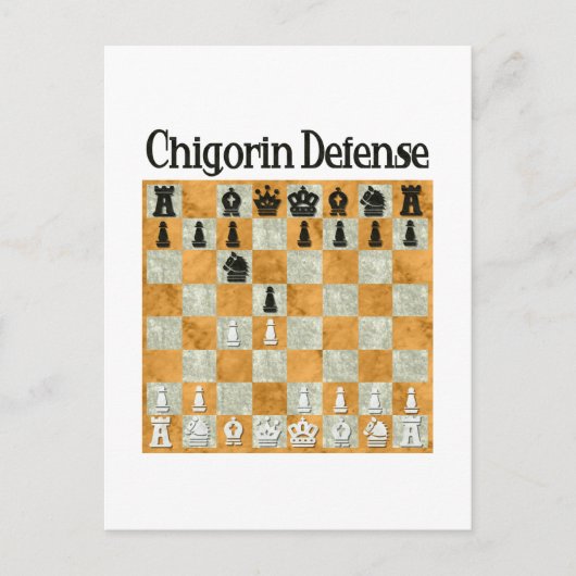 Chigorin Defense Postkarte (Vorderseite)