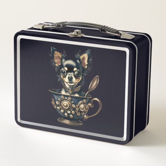 Chihauhau Puppy Steam Punk Lunch Box (Vorderseite)