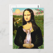Chihuahua 1b - Mona Lisa Postkarte (Vorne/Hinten)