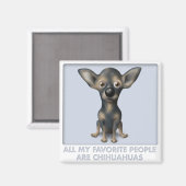 Chihuahua 2 Favorit Magnet (Vorderseite/Rückseite)