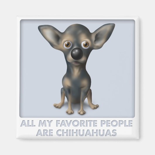 Chihuahua 2 Favorit Magnet (Vorne)