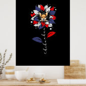 Chihuahua 4. Juli Sonnenblume Patriotic Poster (Küche)