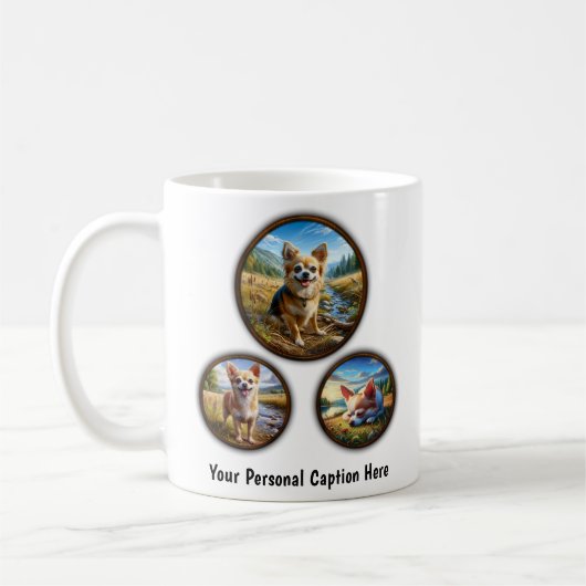 Chihuahua 6-Image Coffee Tasse Design (Links)