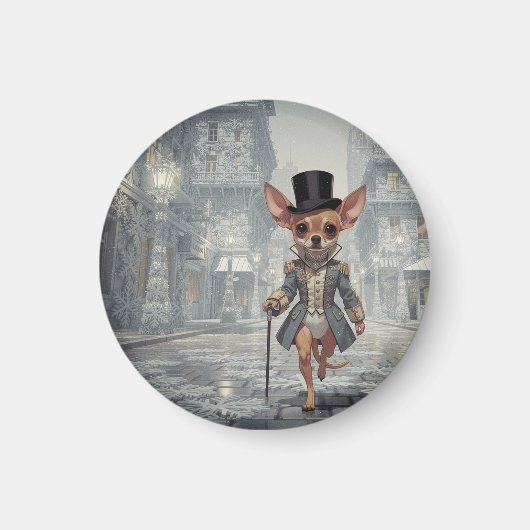 Chihuahua About Town In Paris Magnet (Vorne)