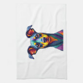 Chihuahua  Abstract Painting  Colour  Cute Dog (1) Geschirrtuch (Vertikal)