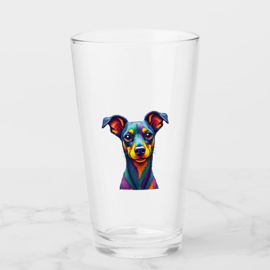 Chihuahua  Abstract Painting  Colour  Cute Dog (1) Glas (Vorderseite)