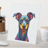 Chihuahua  Abstract Painting  Colour  Cute Dog (1) Sockelschild (In Situ)