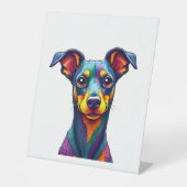 Chihuahua Abstract Painting Colour Cute Dog (1) Sockelschild (Vorderseite)