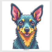 Chihuahua  Abstract Painting  Colour  Cute Dog (2) Aufkleber (Blatt)