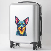 Chihuahua  Abstract Painting  Colour  Cute Dog (2) Aufkleber (Koffer)