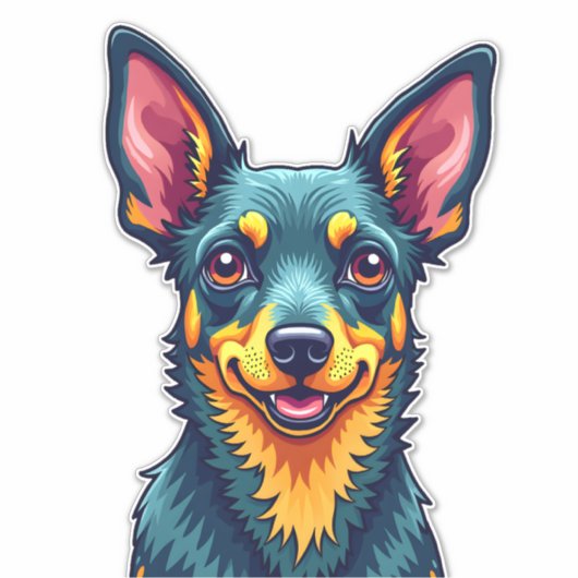 Chihuahua  Abstract Painting  Colour  Cute Dog (2) Aufkleber (Vorderseite)