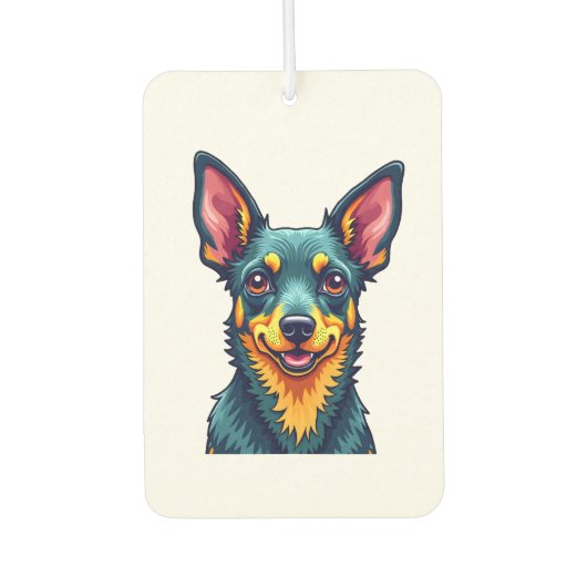 Chihuahua Abstract Painting Colour Cute Dog (2) Autolufterfrischer (Vorderseite)