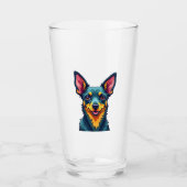 Chihuahua Abstract Painting Colour Cute Dog (2) Glas (Vorderseite)