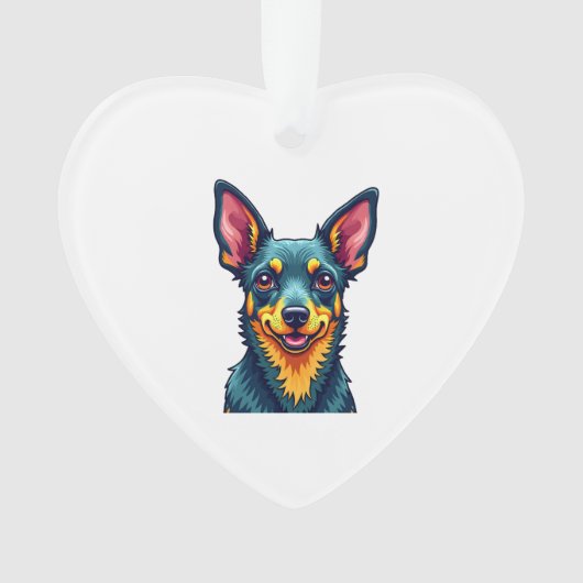 Chihuahua  Abstract Painting  Colour  Cute Dog (2) Ornament (Vorderseite)