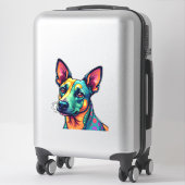 Chihuahua  Abstract Painting  Colour  Cute Dog (3) Aufkleber (Koffer)