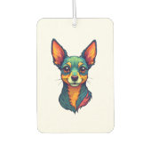 Chihuahua Abstract Painting Colour Cute Dog (4) Autolufterfrischer (Vorderseite)